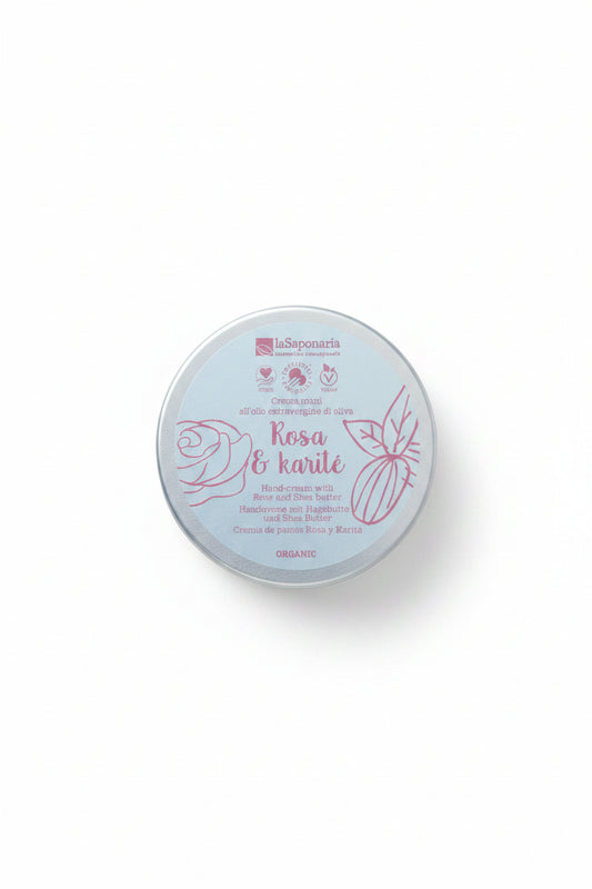 Crema mani rosa e karité