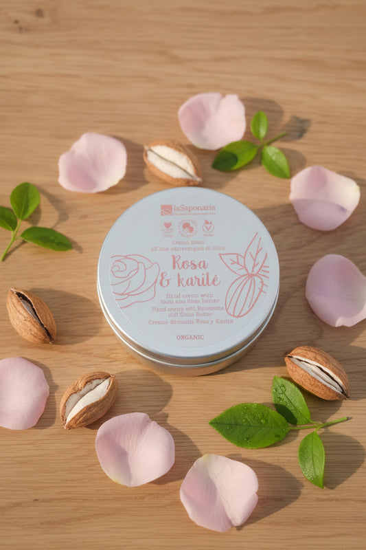 Crema mani rosa e karité