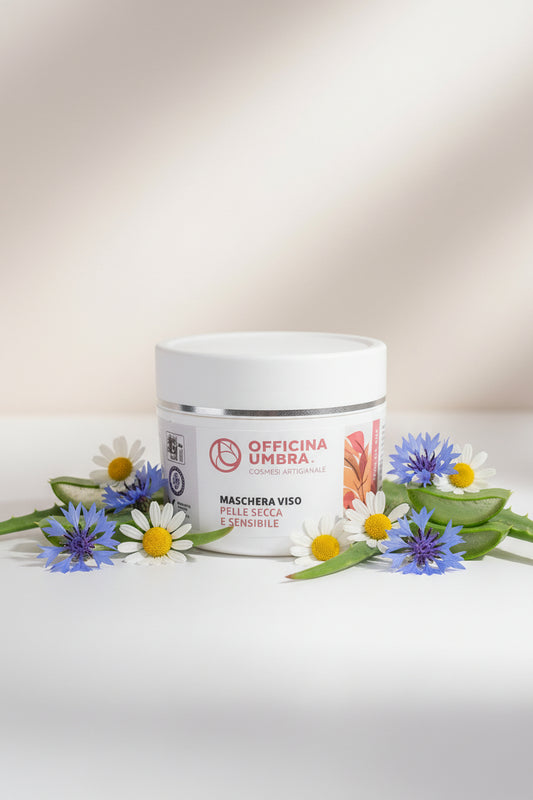 Maschera viso pelle secca e sensibile