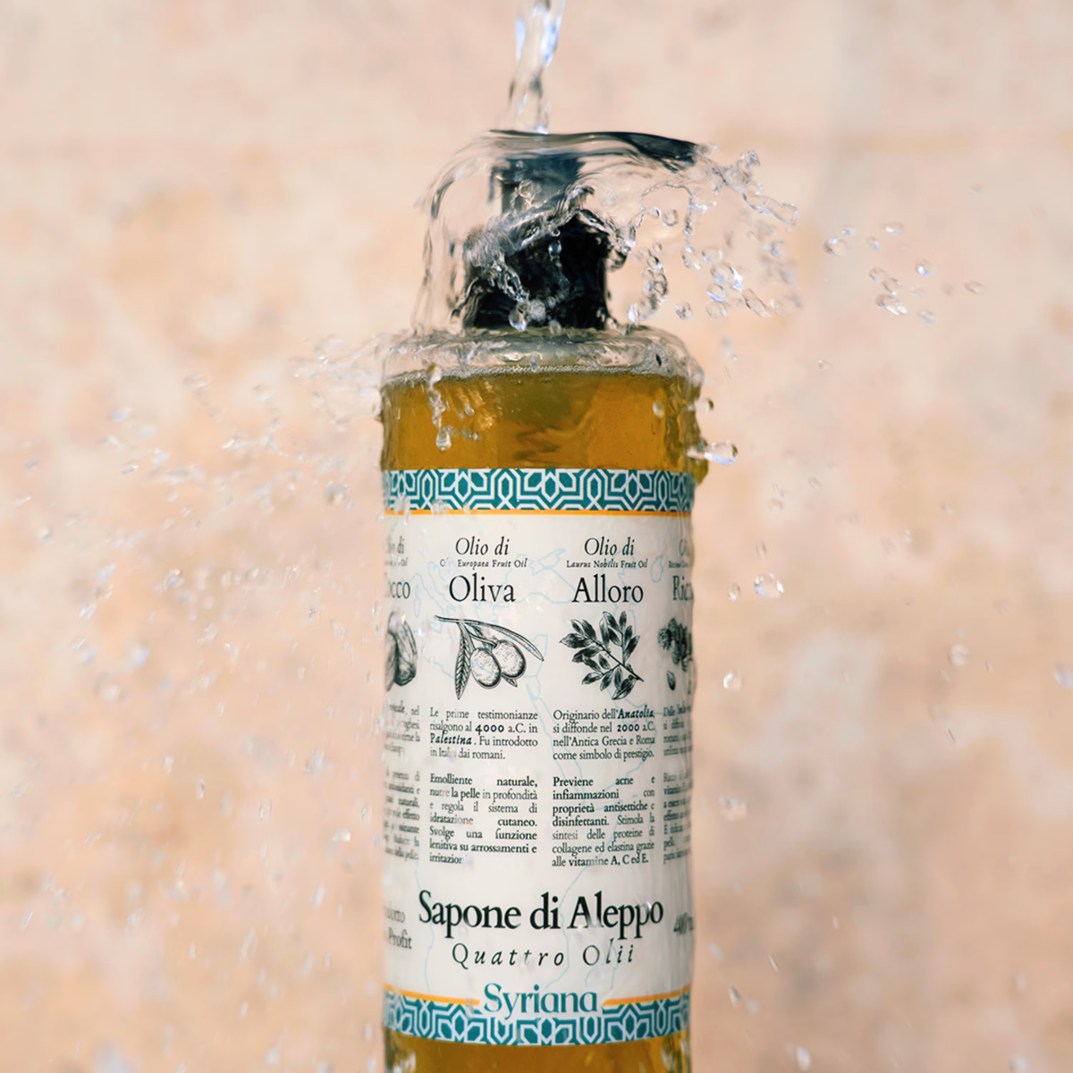 Sapone Liquido di Aleppo: un Mosaico di Oli Preziosi: 400 ml (flacone)