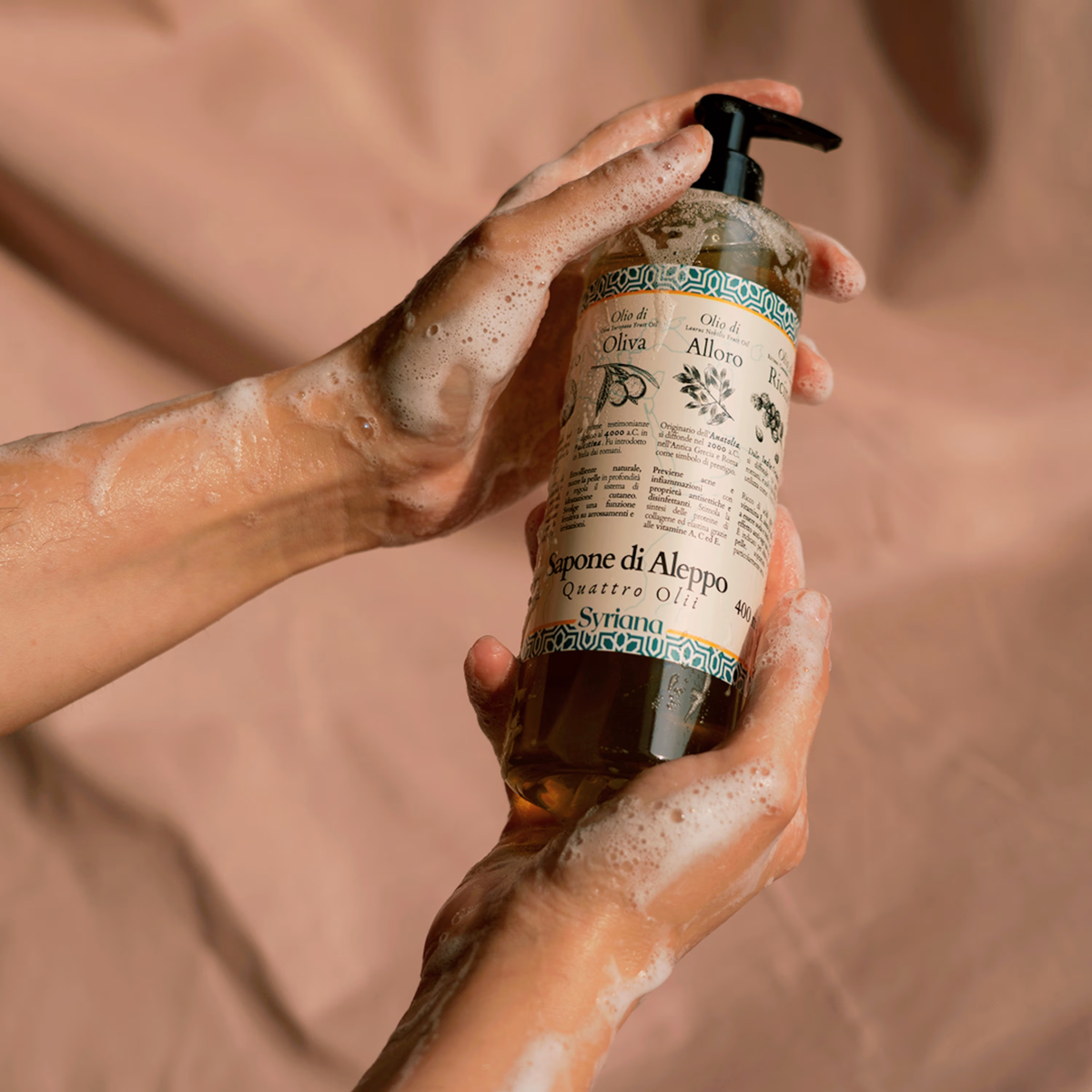 Sapone Liquido di Aleppo: un Mosaico di Oli Preziosi: 400 ml (flacone)