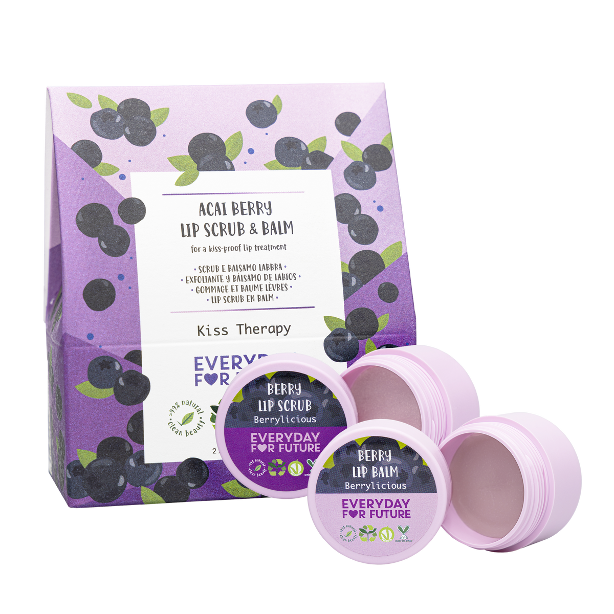 Kit Labbra con Estratto di Mirtillo - Scrub e lip balm