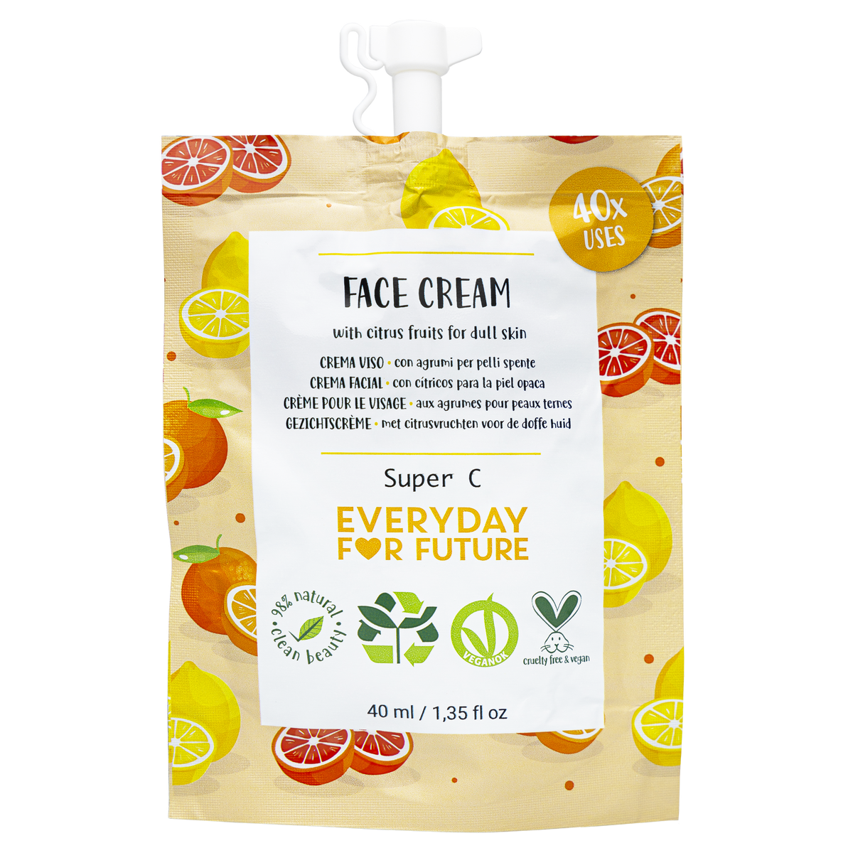 Crema Viso Illuminante con Estratto di Arancia e Lime