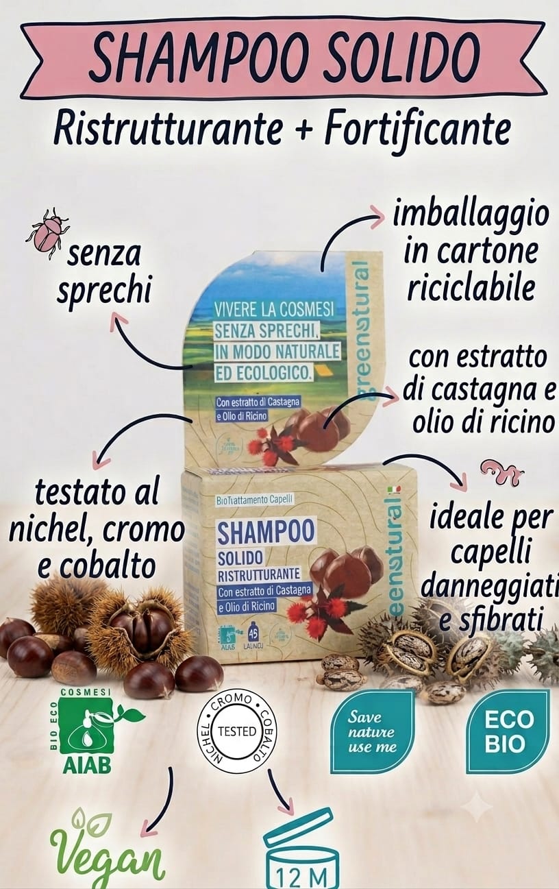 Shampoo solido ristrutturante