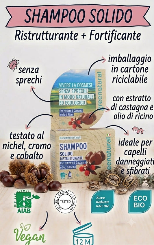 Shampoo solido ristrutturante