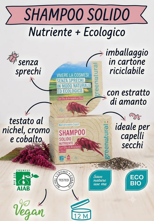 Shampoo solido nutriente