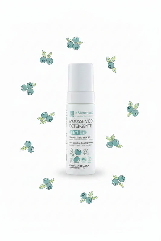 Mousse detergente viso Mirtilla