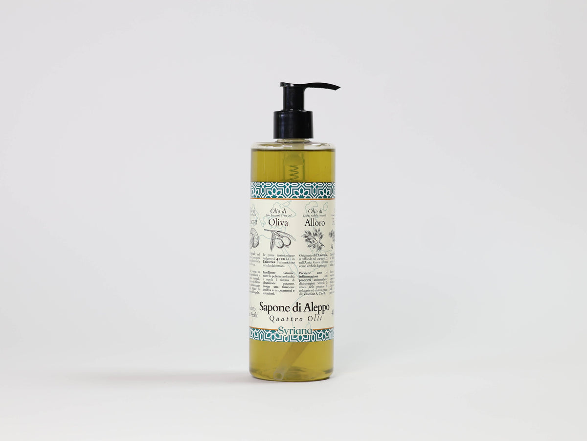 Sapone Liquido di Aleppo: un Mosaico di Oli Preziosi: 400 ml (flacone)